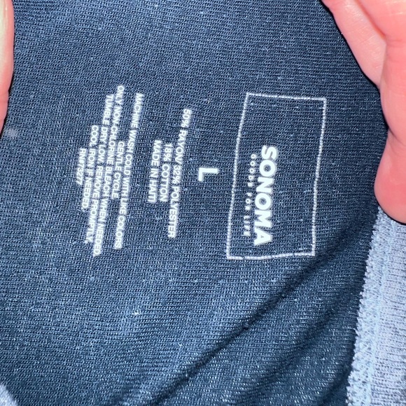 Mens size large Sonoma Men's Heathered Blue Crewneck Sweater shirt top - Picture 5 of 5